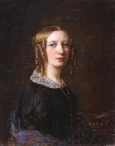 Sophie Adlersparre Portrait with the side-curls that were most common as part of 1840s women's hairstyles. Spain oil painting art